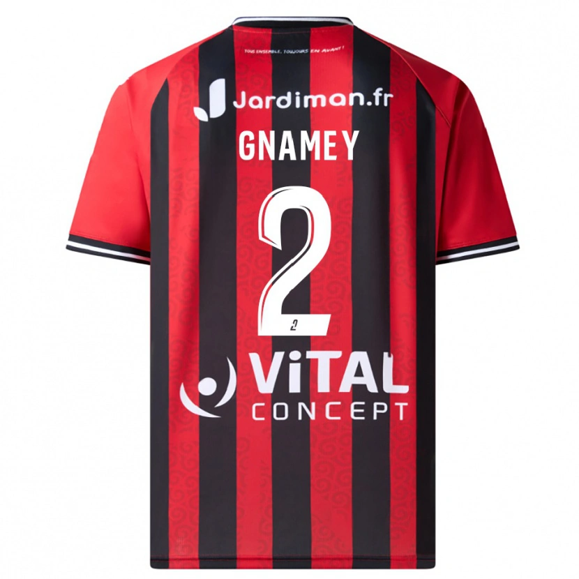 Danxen Criança Camisola Servais Gnamey #2 Vermelho Preto Principal 2025/26 Camisa