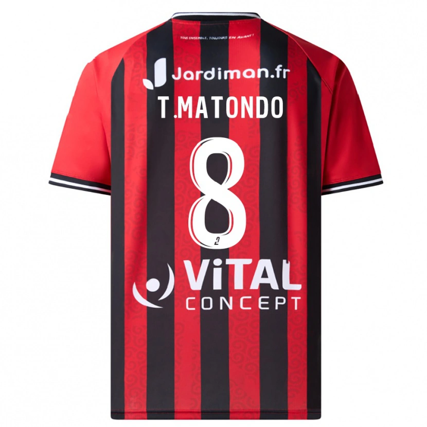 Danxen Criança Camisola Trésor Matondo #8 Vermelho Preto Principal 2025/26 Camisa