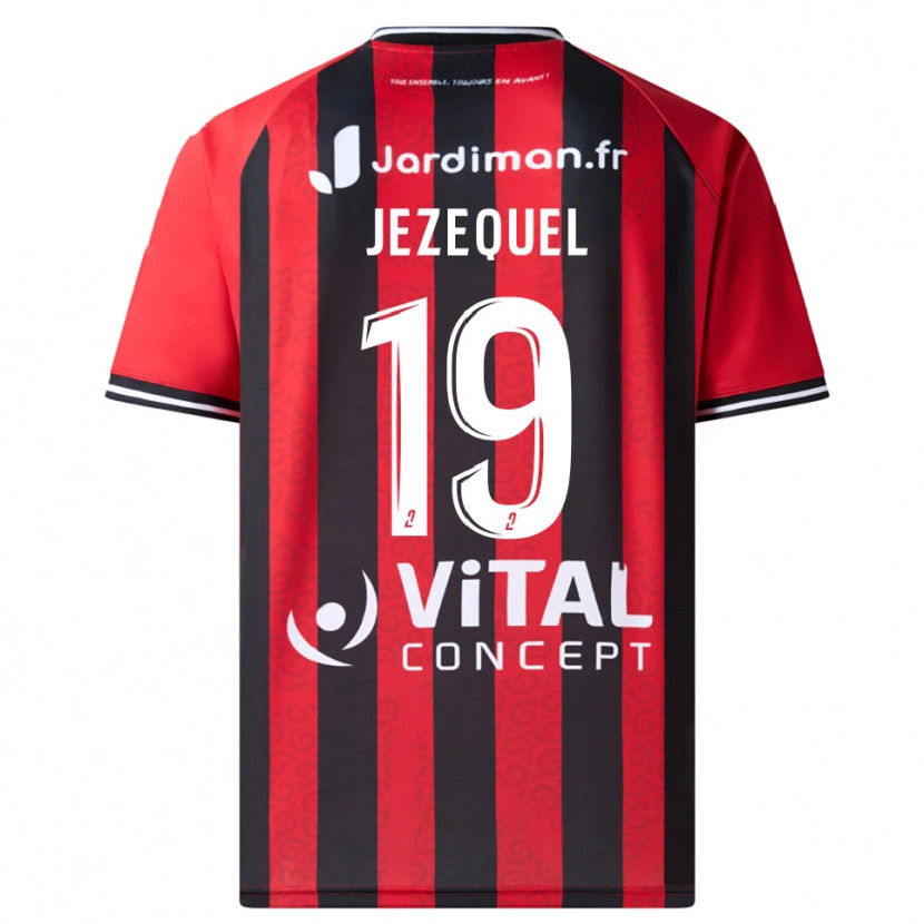 Danxen Criança Camisola Emmy Jezequel #19 Vermelho Preto Principal 2025/26 Camisa
