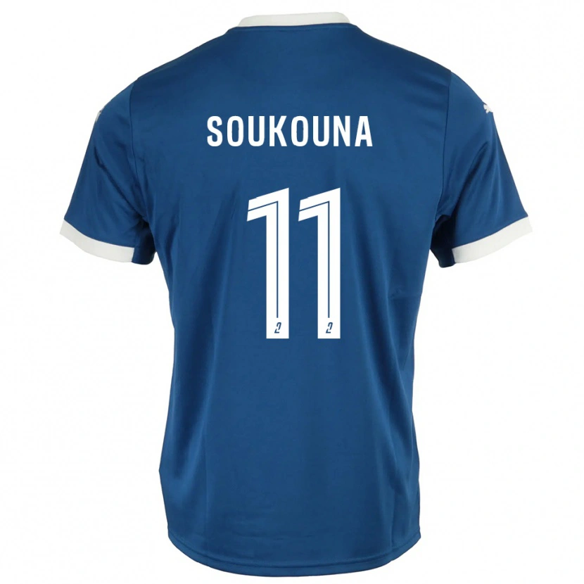 Danxen Criança Camisola Idrissa Soukouna #11 Azul Branco Principal 2025/26 Camisa