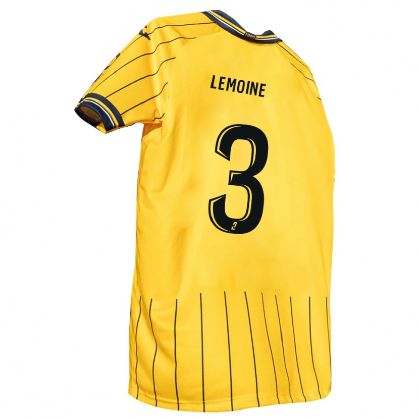 Danxen Criança Camisola Léo Lemoine #3 Amarelo Azul Marinho Principal 2025/26 Camisa