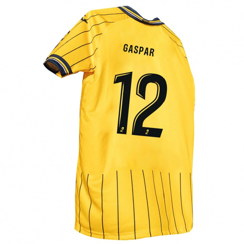 Danxen Criança Camisola Jordy Gaspar #12 Amarelo Azul Marinho Principal 2025/26 Camisa