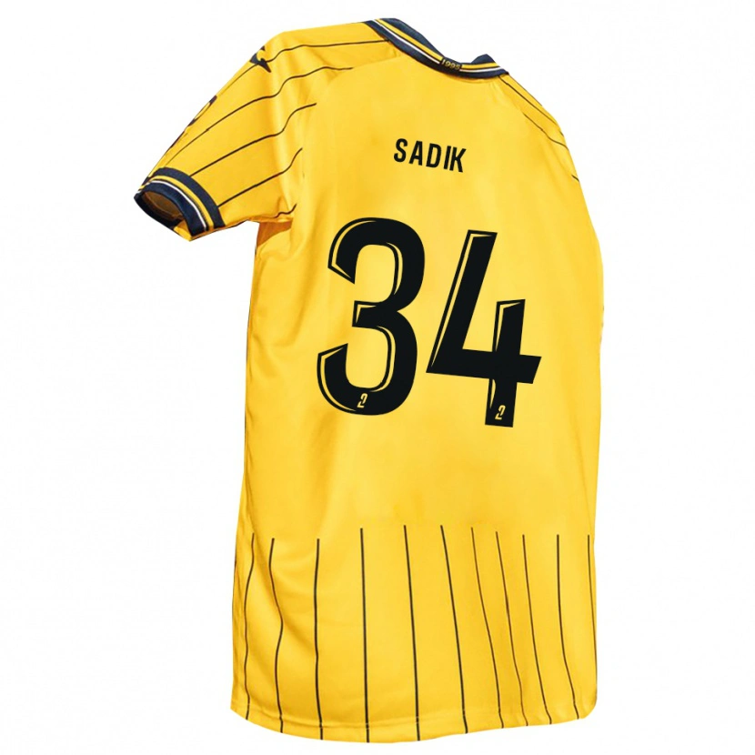 Danxen Criança Camisola Omar Sadik #34 Amarelo Azul Marinho Principal 2025/26 Camisa