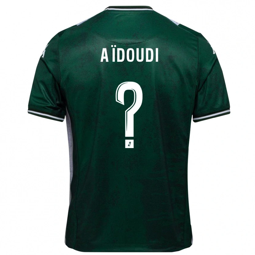 Danxen Criança Camisola Karim Aïdoudi #0 Verde Branco Principal 2025/26 Camisa