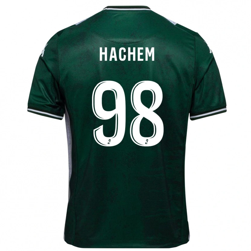 Danxen Criança Camisola Ryad Hachem #98 Verde Branco Principal 2025/26 Camisa