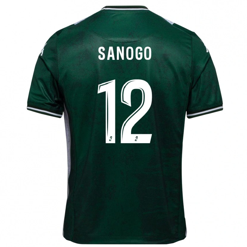Danxen Criança Camisola Aboudramane Sanogo #12 Verde Branco Principal 2025/26 Camisa