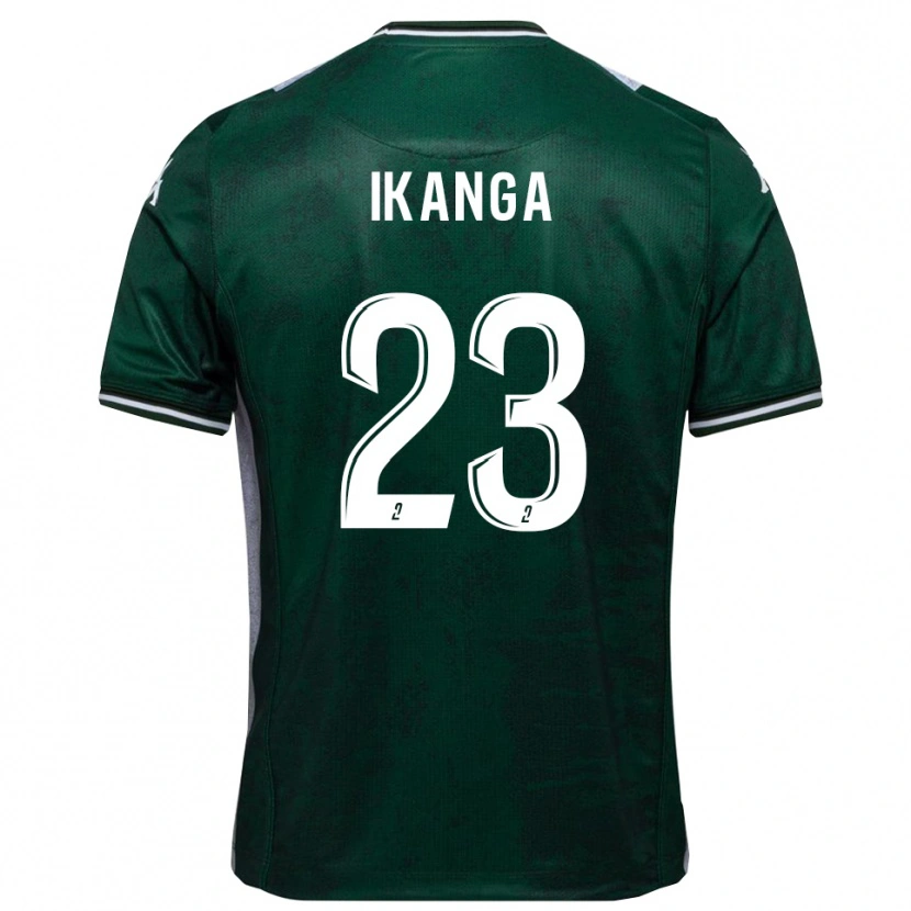 Danxen Criança Camisola Jovany Ikanga #23 Verde Branco Principal 2025/26 Camisa
