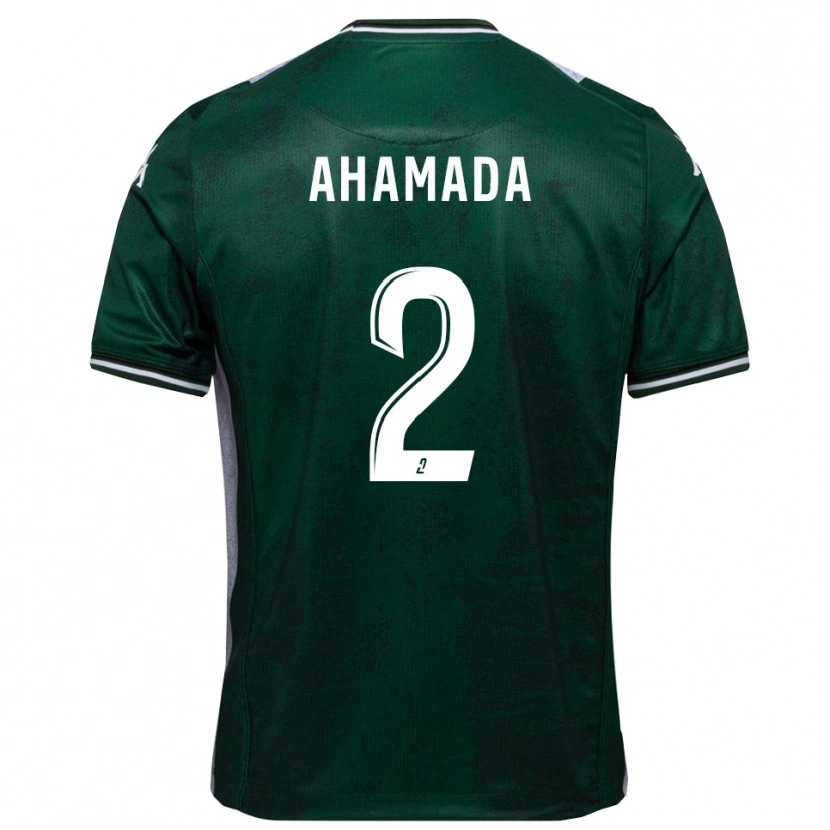Danxen Criança Camisola Mohafidh Ahamada #2 Verde Branco Principal 2025/26 Camisa