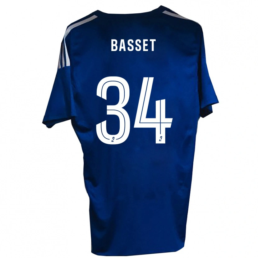 Danxen Criança Camisola Donovan Basset #34 Azul Branco Principal 2025/26 Camisa