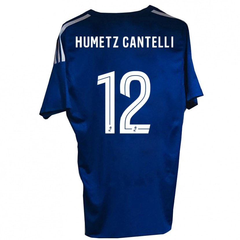 Danxen Criança Camisola Ange Humetz Cantelli #12 Azul Branco Principal 2025/26 Camisa