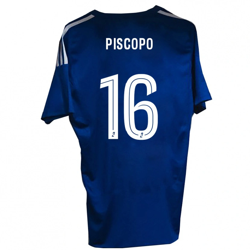 Danxen Criança Camisola Ange Piscopo #16 Azul Branco Principal 2025/26 Camisa