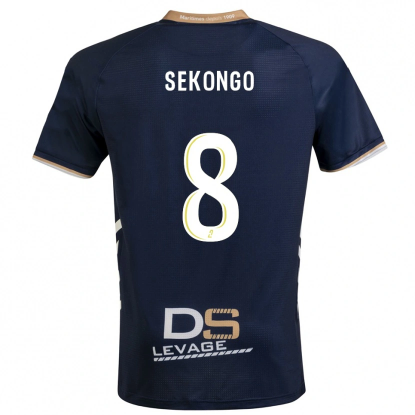 Danxen Criança Camisola Anto Sekongo #8 Azul Marinho Dourado Principal 2025/26 Camisa
