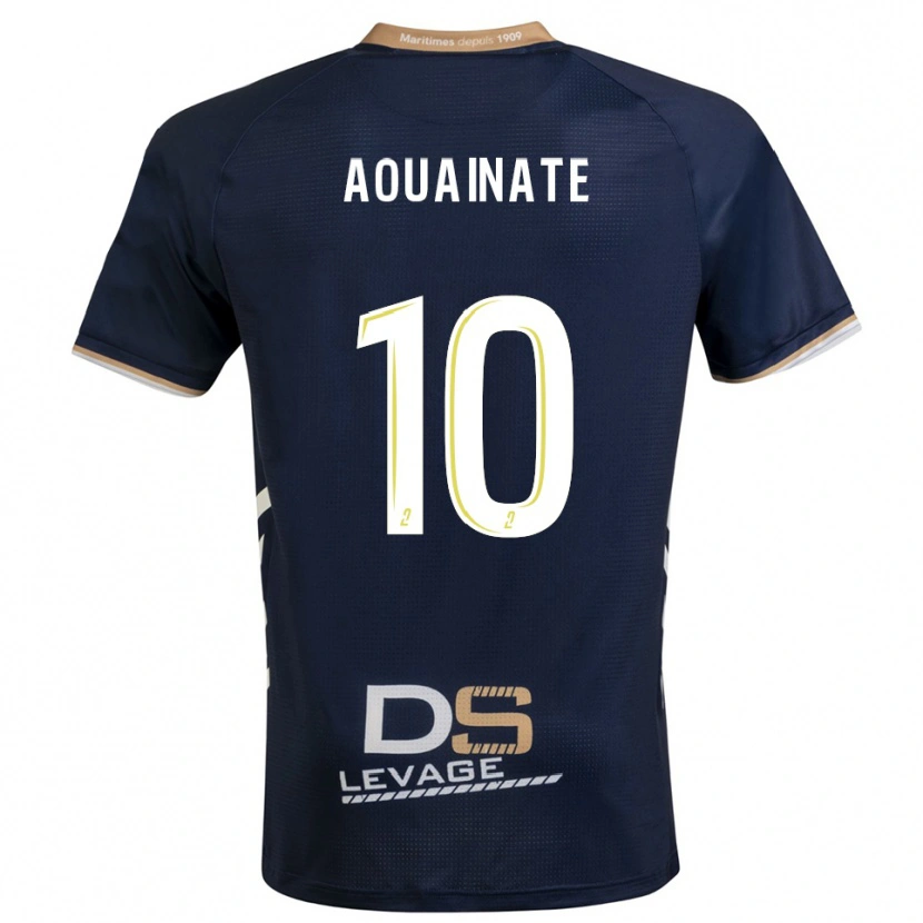 Danxen Criança Camisola Aymane Aouainate #10 Azul Marinho Dourado Principal 2025/26 Camisa