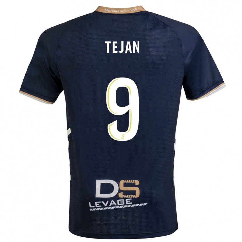 Danxen Criança Camisola Kay Tejan #9 Azul Marinho Dourado Principal 2025/26 Camisa