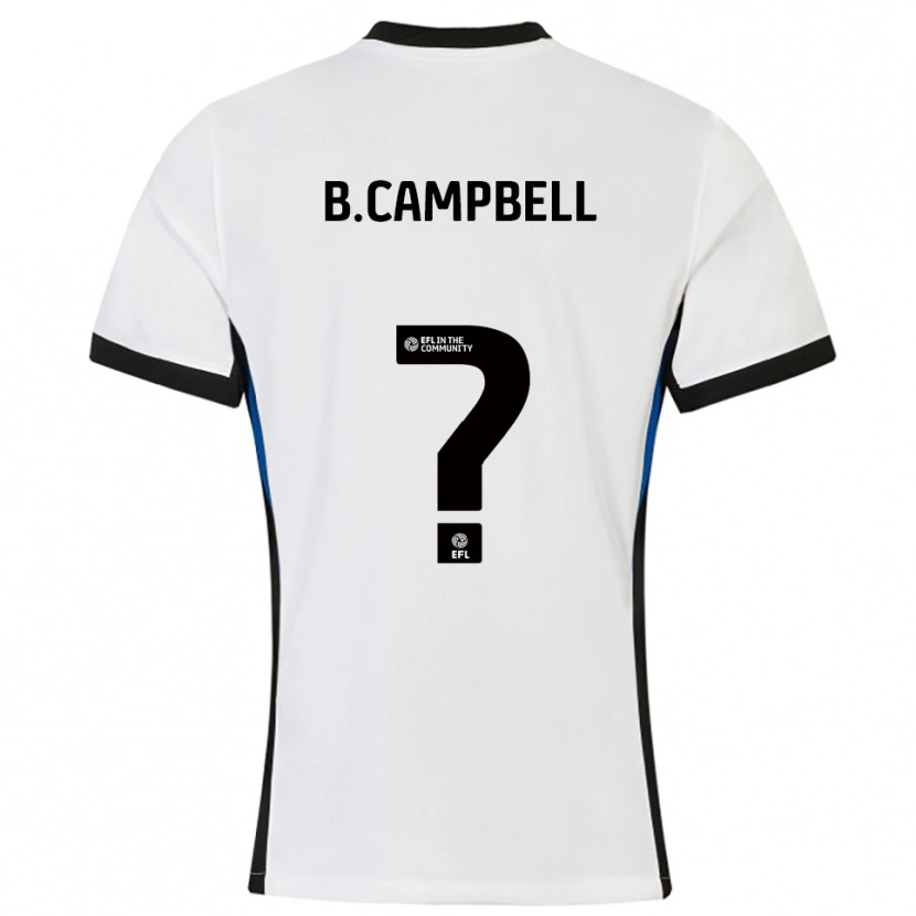 Danxen Criança Camisola Blake Campbell #0 Branco Azul Alternativa 2025/26 Camisa