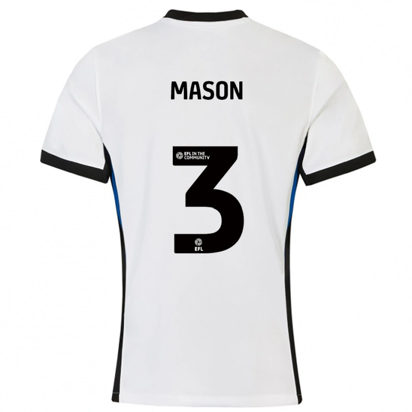 Danxen Criança Camisola Ellie Mason #3 Branco Azul Alternativa 2025/26 Camisa