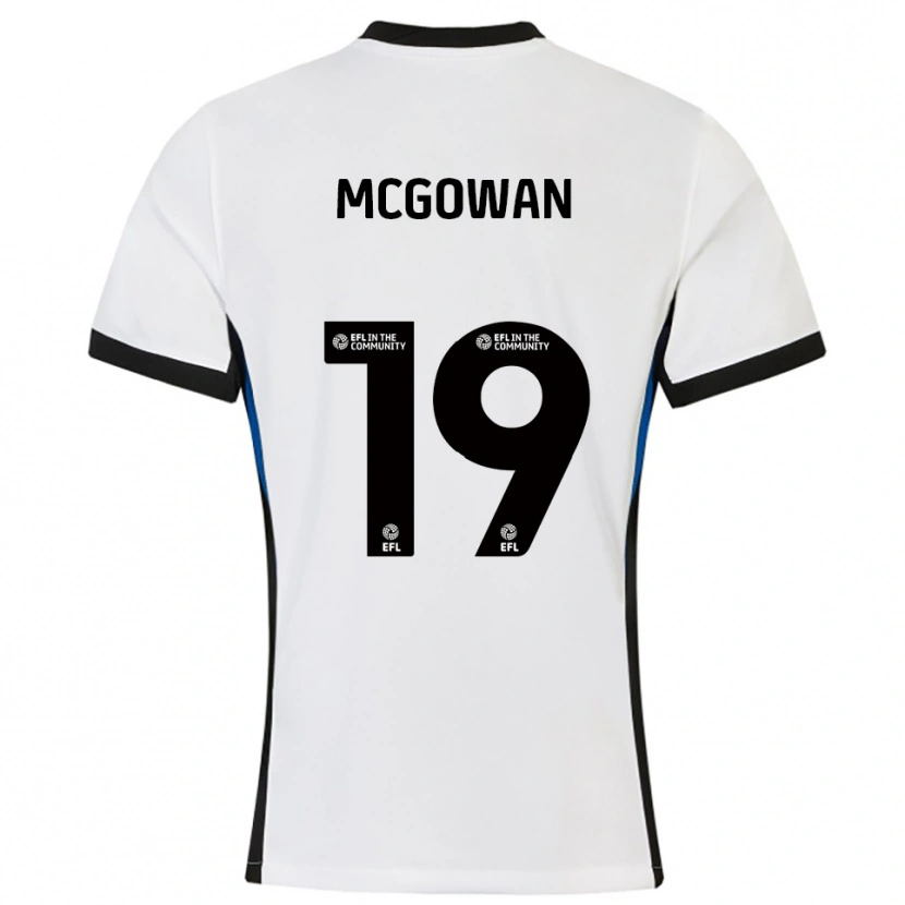 Danxen Criança Camisola Tegan Mcgowan #19 Branco Azul Alternativa 2025/26 Camisa