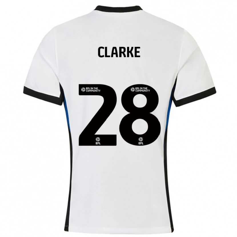 Danxen Criança Camisola Charlotte Clarke #28 Branco Azul Alternativa 2025/26 Camisa