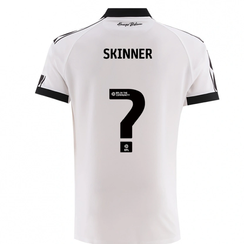 Danxen Criança Camisola Luke Skinner #0 Branco Preto Alternativa 2025/26 Camisa