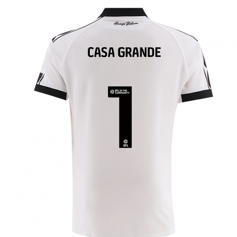 Danxen Criança Camisola Josey Casa-Grande #1 Branco Preto Alternativa 2025/26 Camisa