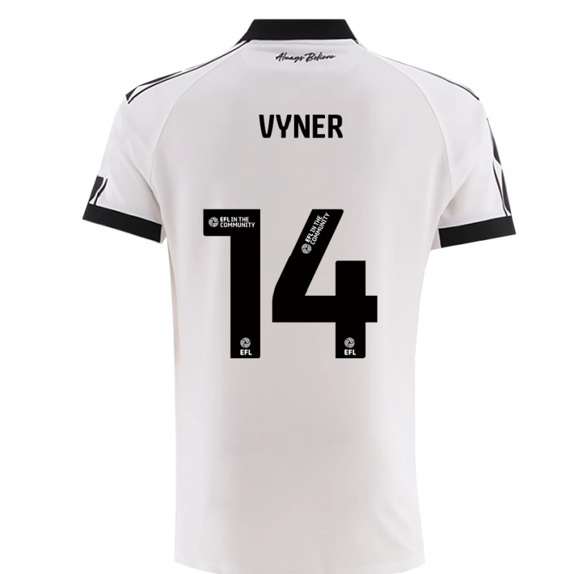 Danxen Criança Camisola Zak Vyner #14 Branco Preto Alternativa 2025/26 Camisa