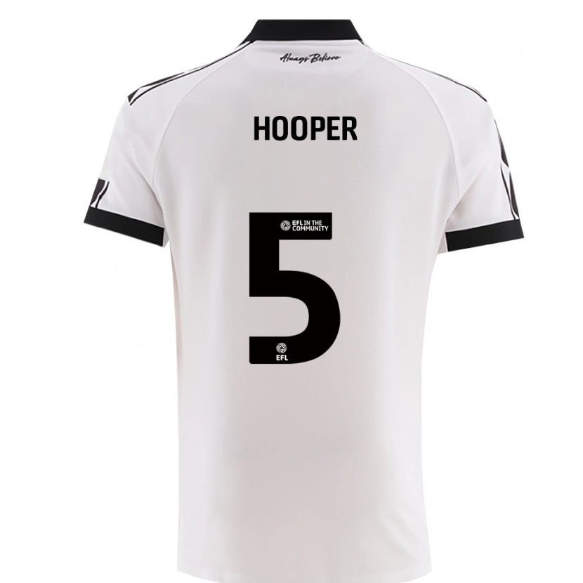 Danxen Criança Camisola Jack Hooper #5 Branco Preto Alternativa 2025/26 Camisa