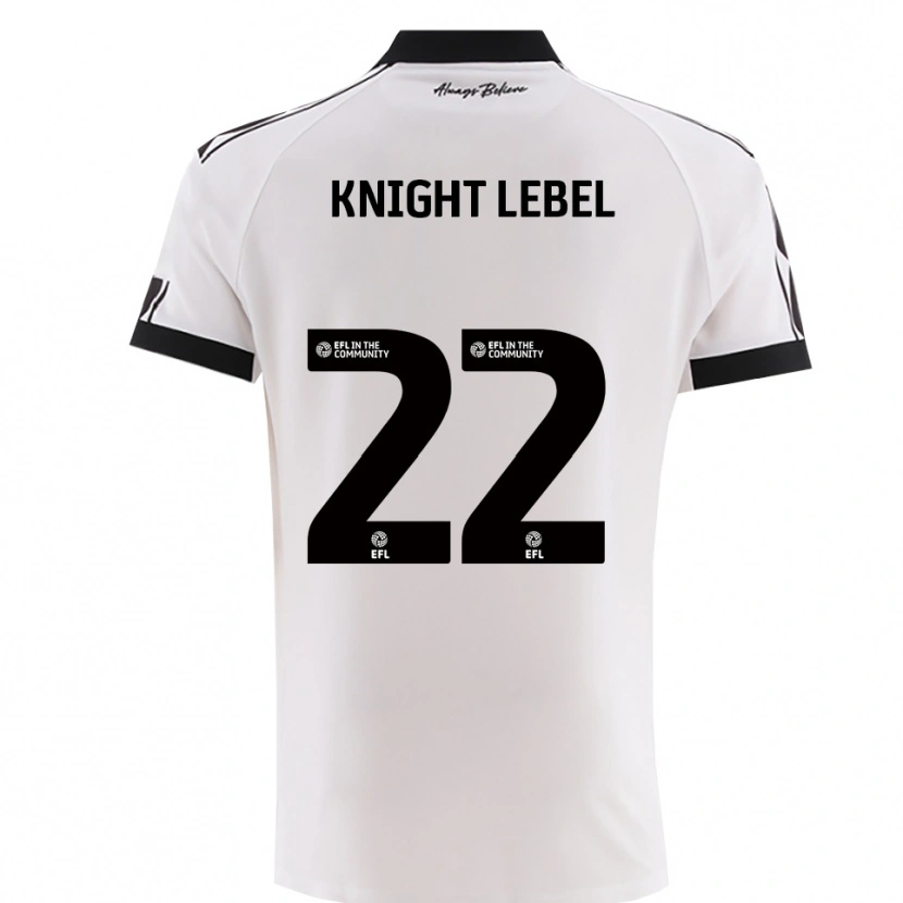 Danxen Criança Camisola Jamie Knight-Lebel #22 Branco Preto Alternativa 2025/26 Camisa
