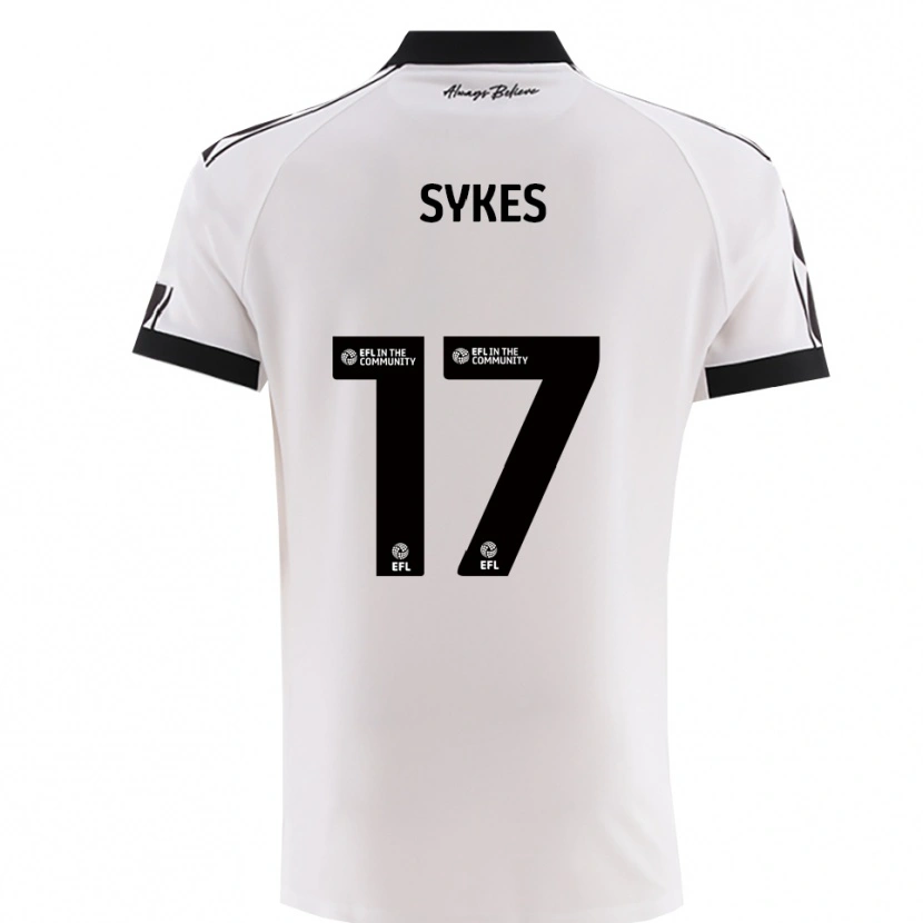 Danxen Criança Camisola Mark Sykes #17 Branco Preto Alternativa 2025/26 Camisa