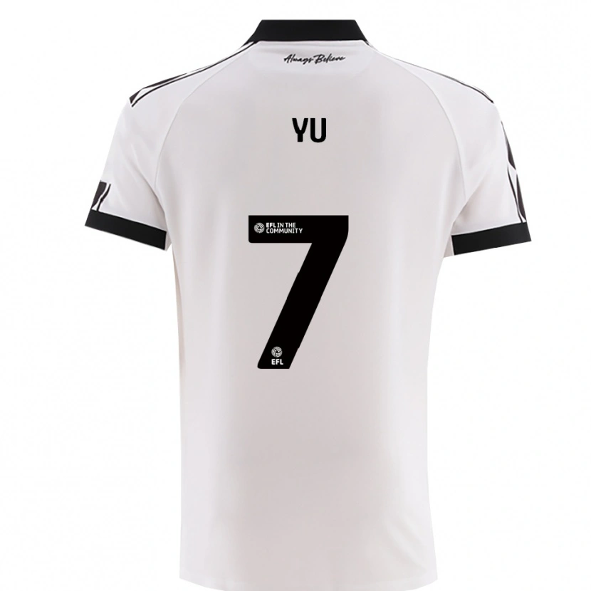 Danxen Criança Camisola Yu Hirakawa #7 Branco Preto Alternativa 2025/26 Camisa
