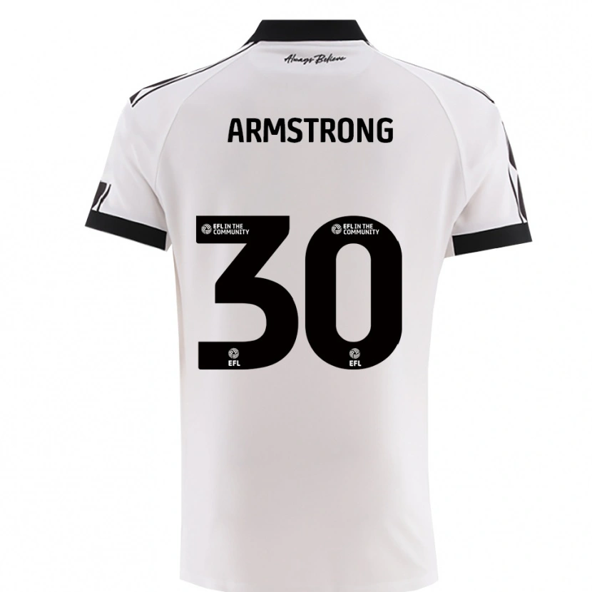 Danxen Criança Camisola Sinclair Armstrong #30 Branco Preto Alternativa 2025/26 Camisa