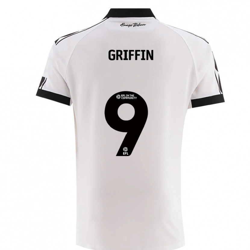 Danxen Criança Camisola Jack Griffin #9 Branco Preto Alternativa 2025/26 Camisa