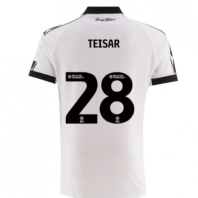 Danxen Criança Camisola Tianna Teisar #28 Branco Preto Alternativa 2025/26 Camisa