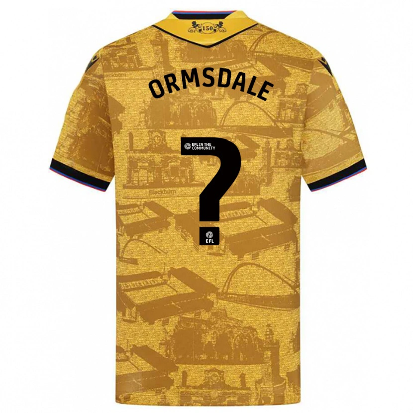 Danxen Criança Camisola Brandon Ormsdale #0 Dourado Preto Alternativa 2025/26 Camisa