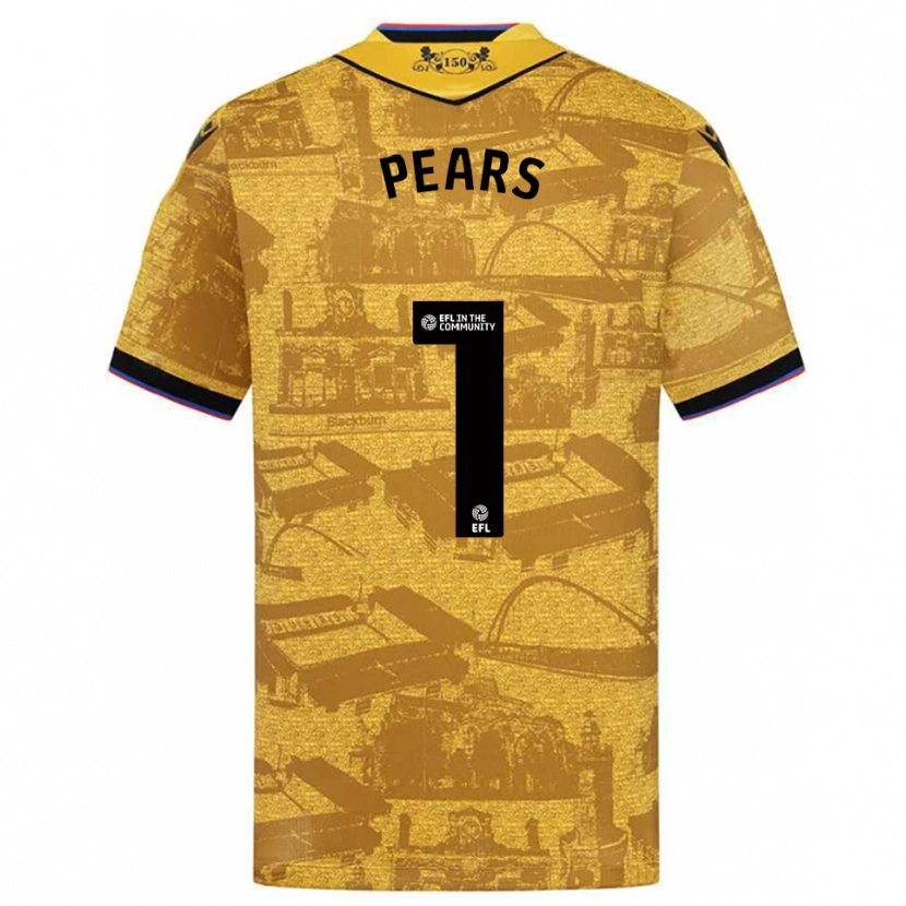 Danxen Criança Camisola Aynsley Pears #1 Dourado Preto Alternativa 2025/26 Camisa