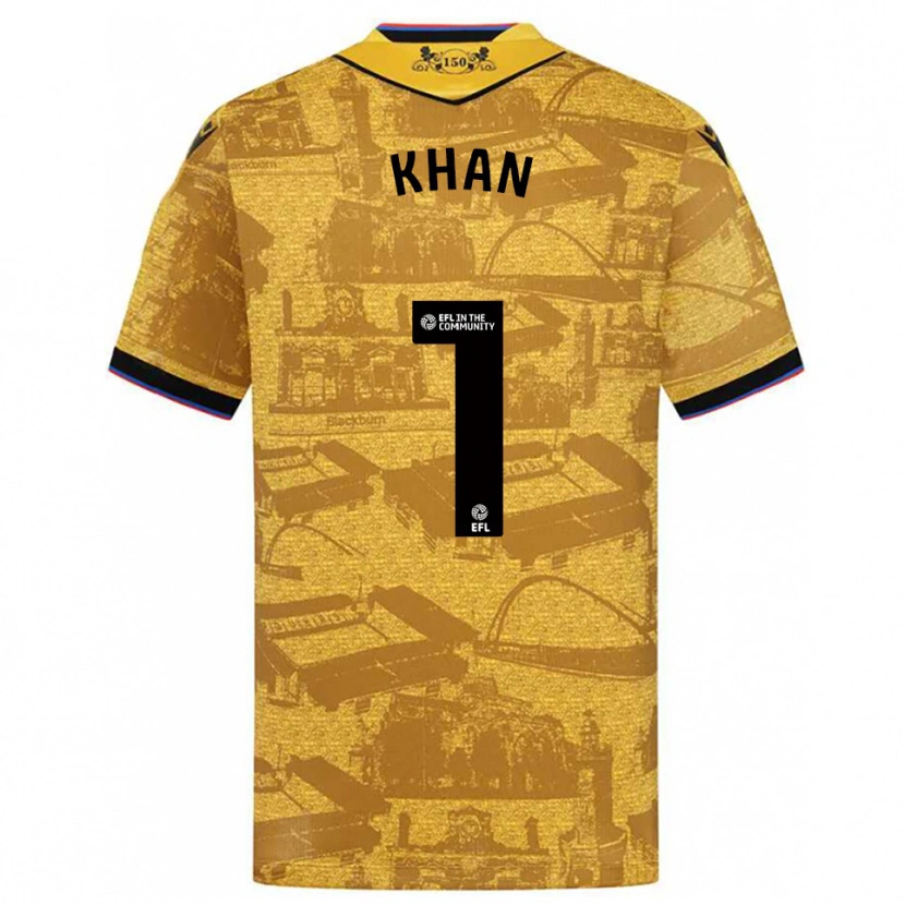 Danxen Criança Camisola Adam Khan #1 Dourado Preto Alternativa 2025/26 Camisa