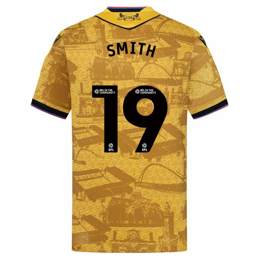 Danxen Criança Camisola Evie Smith #19 Dourado Preto Alternativa 2025/26 Camisa