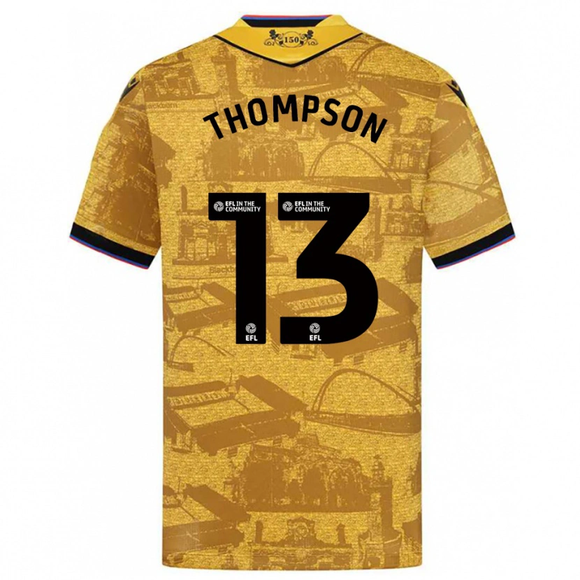 Danxen Criança Camisola Luke Thompson #13 Dourado Preto Alternativa 2025/26 Camisa