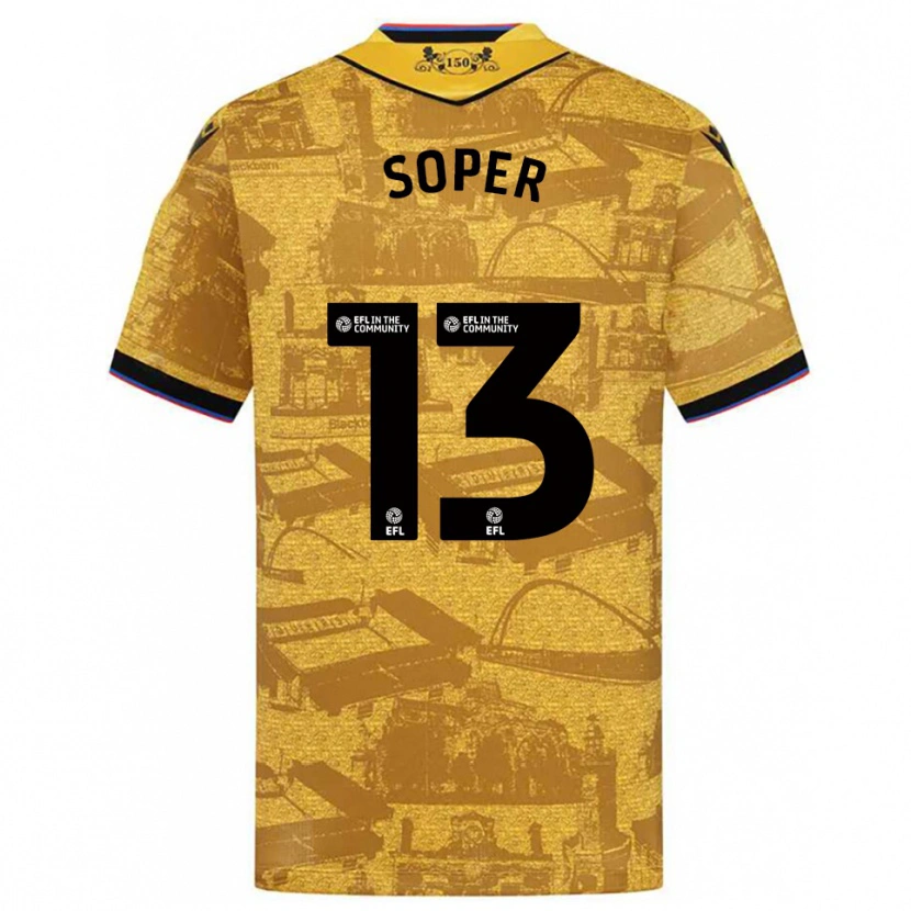 Danxen Criança Camisola Poppy Soper #13 Dourado Preto Alternativa 2025/26 Camisa