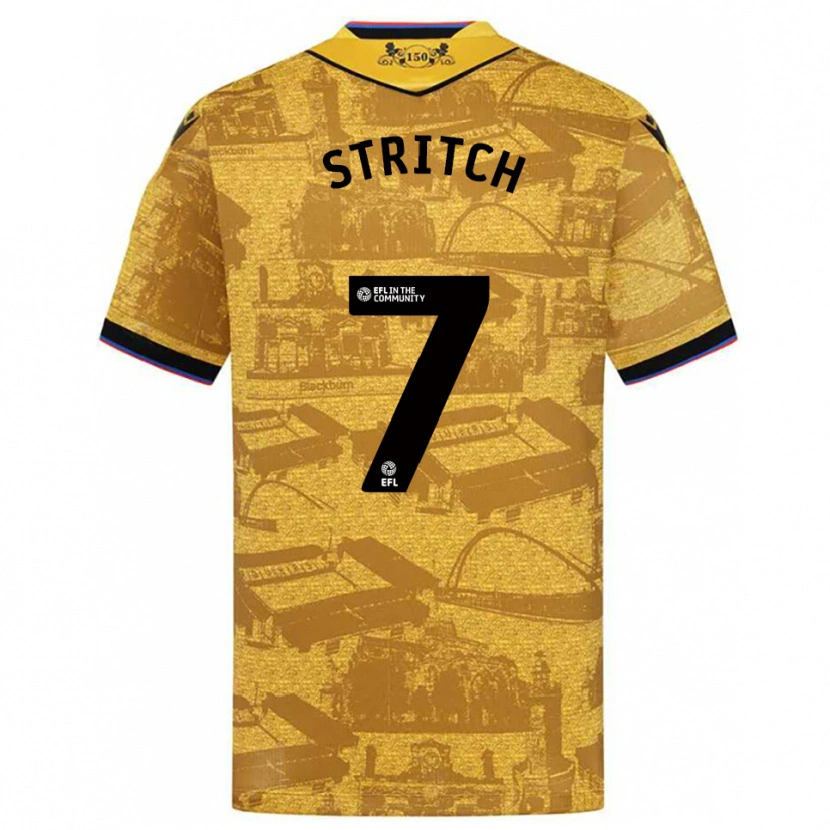 Danxen Criança Camisola Zack Stritch #7 Dourado Preto Alternativa 2025/26 Camisa