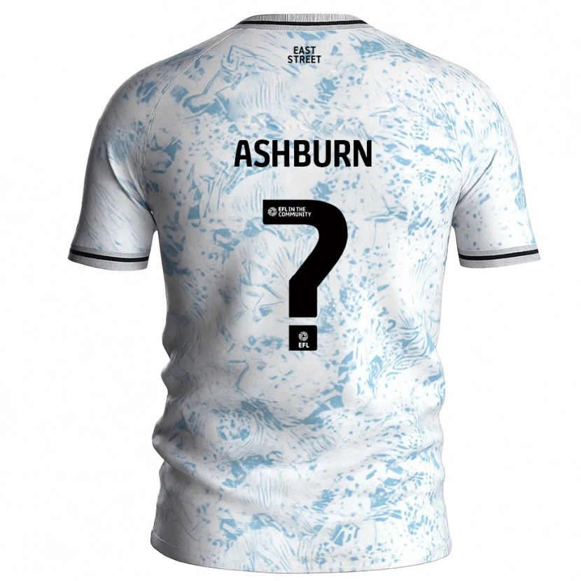 Danxen Criança Camisola Luke Ashburn #0 Branco Azul Celeste Alternativa 2025/26 Camisa