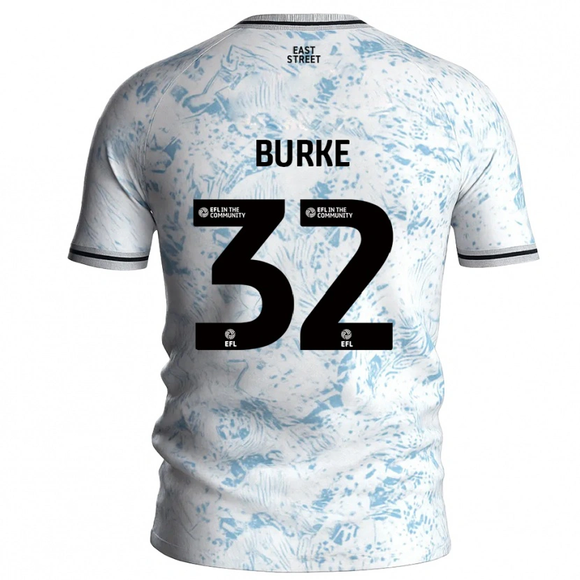 Danxen Criança Camisola Reece Burke #32 Branco Azul Celeste Alternativa 2025/26 Camisa