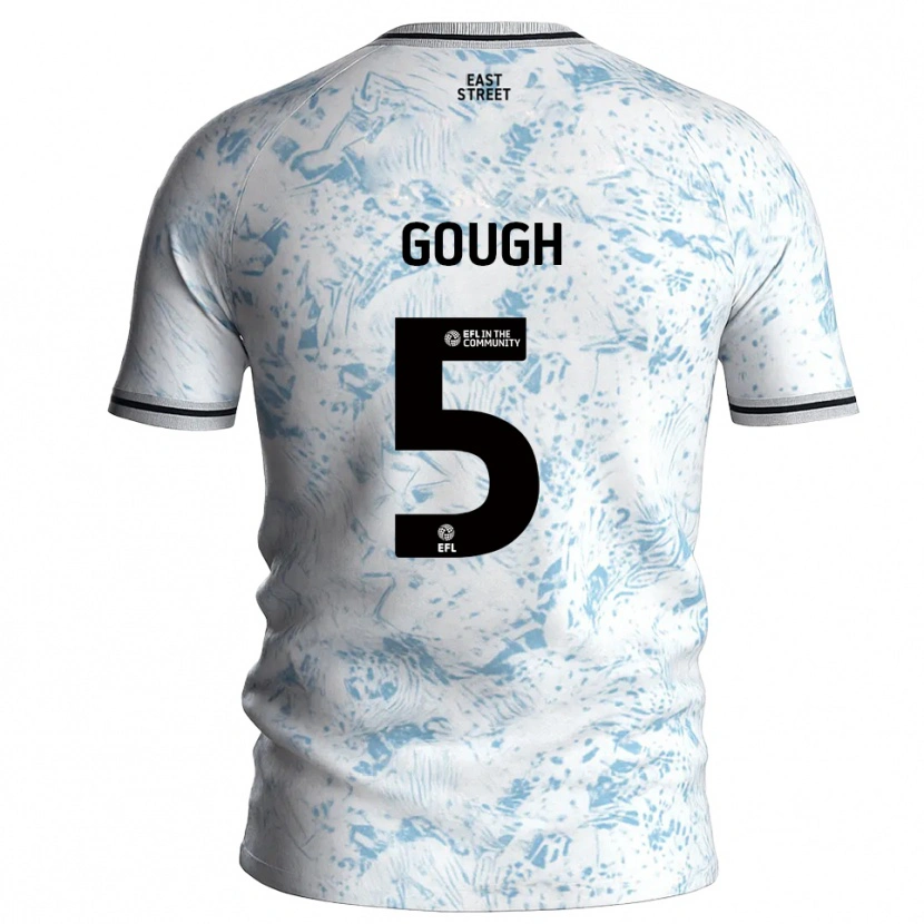 Danxen Criança Camisola Keenan Gough #5 Branco Azul Celeste Alternativa 2025/26 Camisa