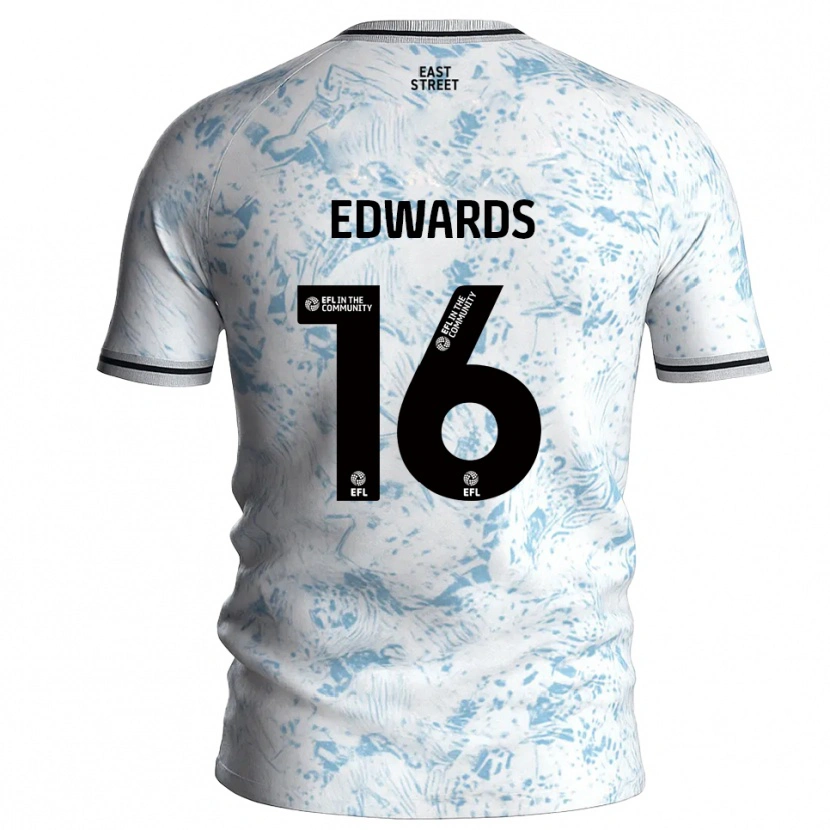 Danxen Criança Camisola Josh Edwards #16 Branco Azul Celeste Alternativa 2025/26 Camisa