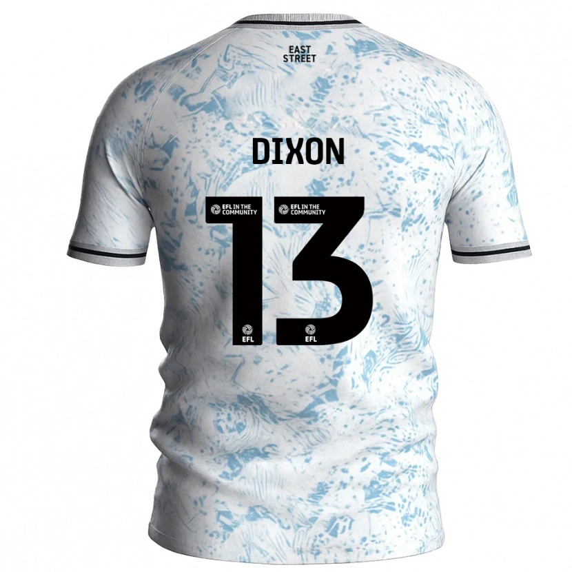 Danxen Criança Camisola Kaheim Dixon #13 Branco Azul Celeste Alternativa 2025/26 Camisa