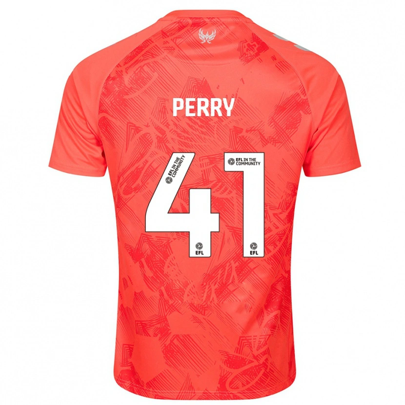 Danxen Criança Camisola Callum Perry #41 Laranja Branco Alternativa 2025/26 Camisa