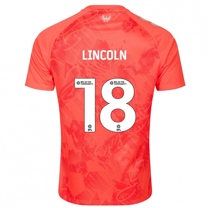 Danxen Criança Camisola Khavarni Lincoln #18 Laranja Branco Alternativa 2025/26 Camisa