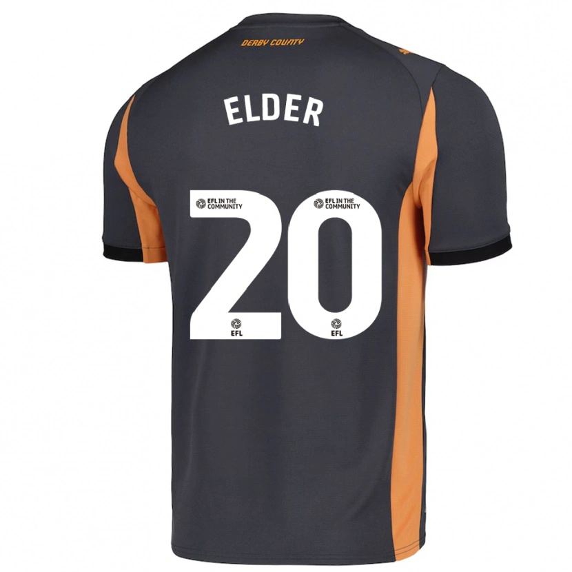 Danxen Criança Camisola Callum Elder #20 Cinza Laranja Preto Alternativa 2025/26 Camisa