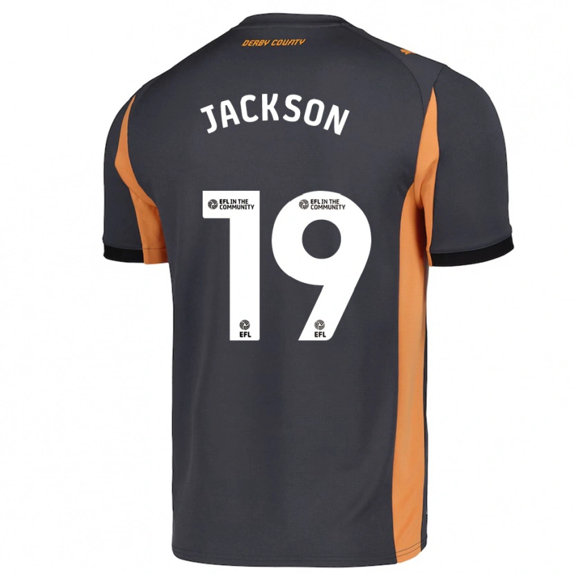 Danxen Criança Camisola Kayden Jackson #19 Cinza Laranja Preto Alternativa 2025/26 Camisa