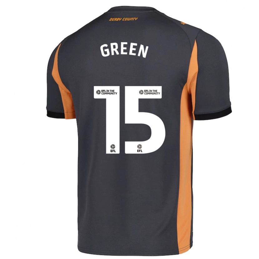 Danxen Criança Camisola Israel Green #15 Cinza Laranja Preto Alternativa 2025/26 Camisa