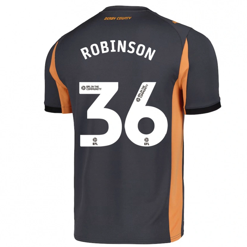 Danxen Criança Camisola Keilen Robinson #36 Cinza Laranja Preto Alternativa 2025/26 Camisa
